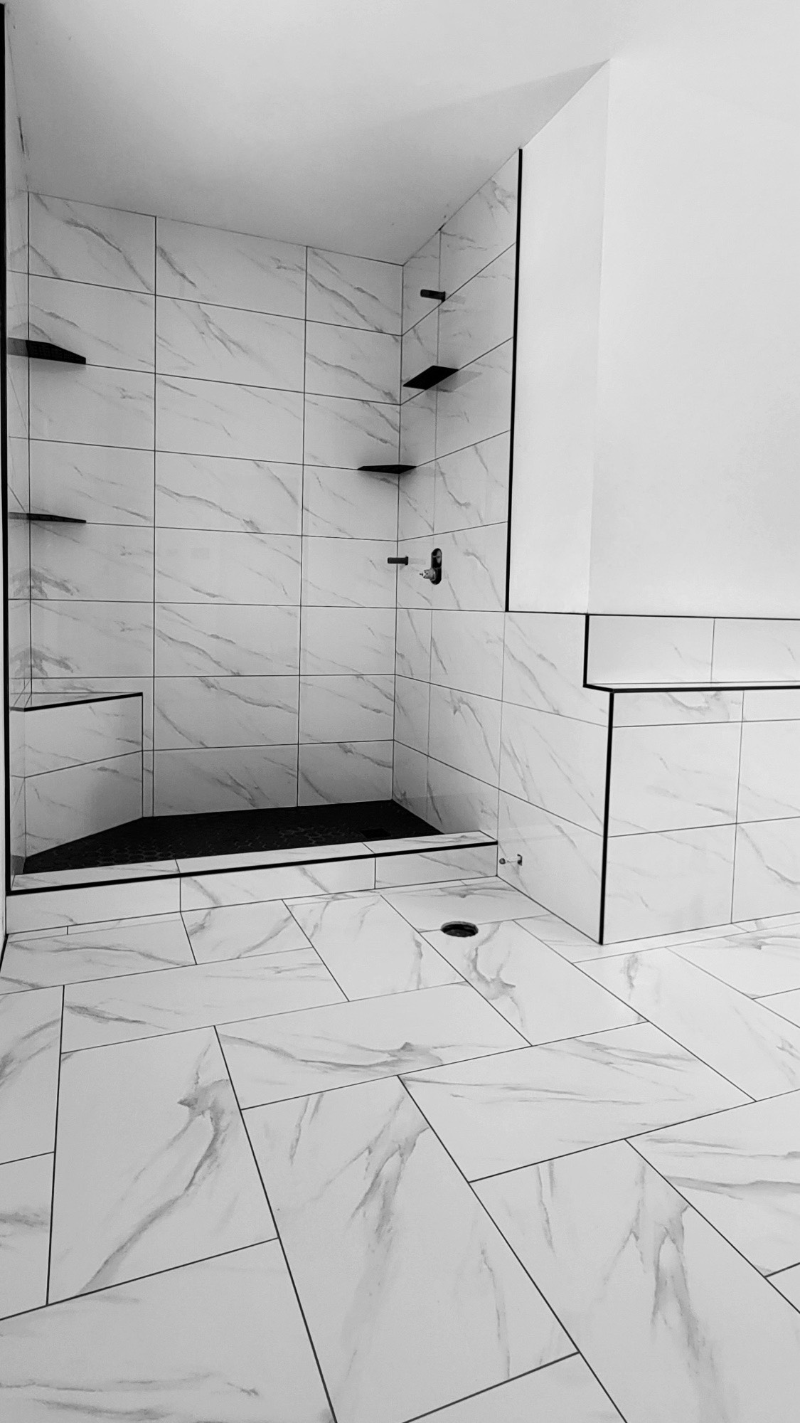 Bathroom tile installation